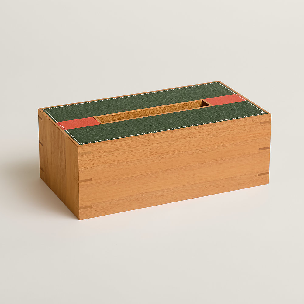 Pleiade en Casaque tissue box, large model - Red | Hermès Canada